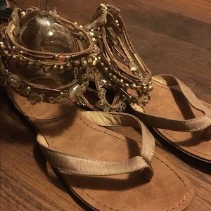 Nine West beaded Sandals -size 8